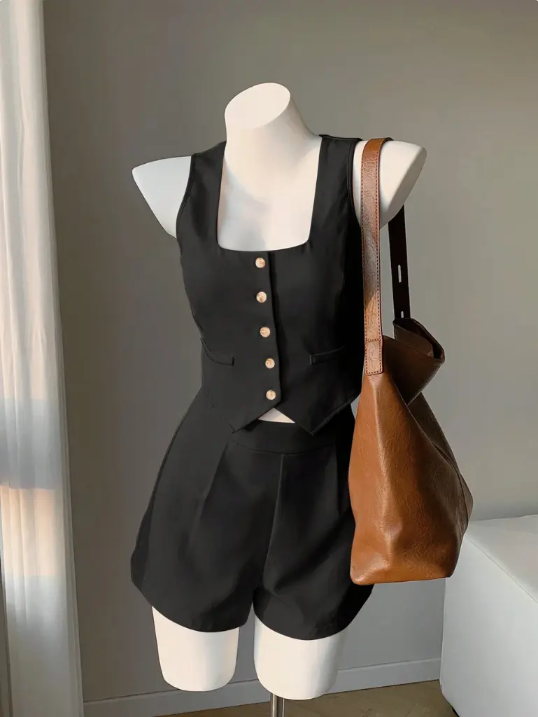 Screenshot 2025-06-01 at 12-14-14 Comfortcana Conjunto de 2 piezas para mujer de cárdigan negro y shorts SHEIN.webp